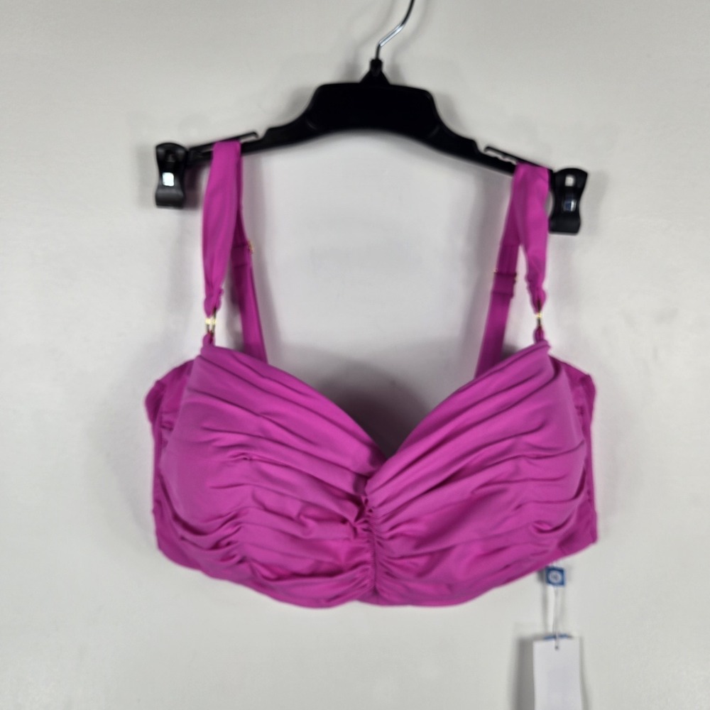 Bleu Rod Beattie Womens‎ 36D Pink Dahlia Swim Top Padded Underwire NWT